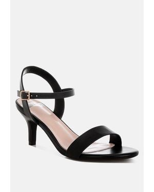 Rag & Co Tomari Pin Buckle Kitten Heel Sandals - Multicolor