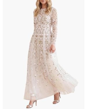 Needle & Thread Camellia Ditsy Ankle Gown - Natural