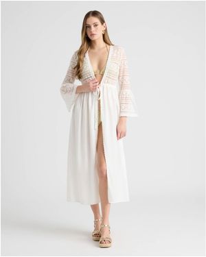 NVLT Front Tie Dress - White