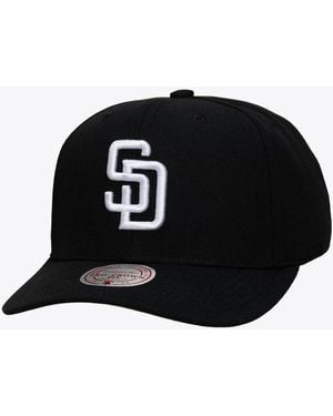 Mitchell & Ness San Diego Padres Structured And White Pro Crown Snapback - Black