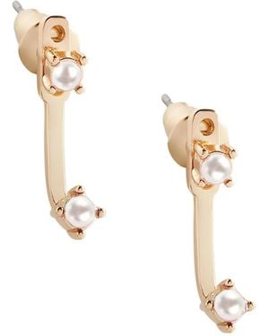 Mint & Lily Birthstone Drop Ear Jacket Earrings - Metallic