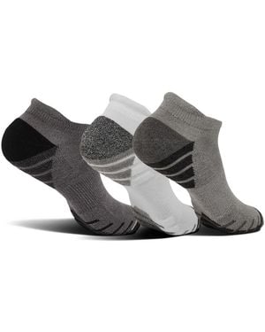 Sof Sole 3-pack Performance Sprinter Stripe No-show Socks From Finish Line - Gray
