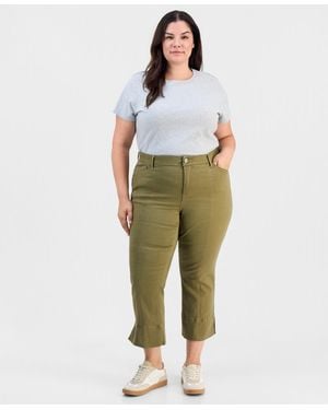 Democracy Trendy Plus Size Absolution High-rise Kick Flare Jeans - Green