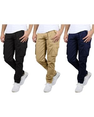 Blu Rock 3-pack Flex Stretch Cargo Pants - White