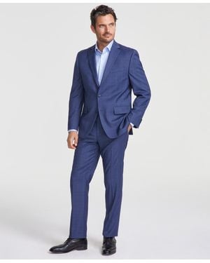 Perry Ellis Perry Ellis Modern-fit Solid Nested Suit - Blue