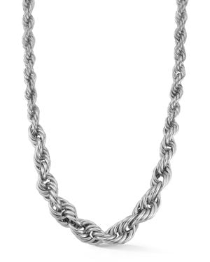 Rachel Zoe Gold Plated Chunky Graduated Rope Necklace - Metallic