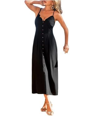 CUPSHE Big Night Out Midi Beach Dress - Black