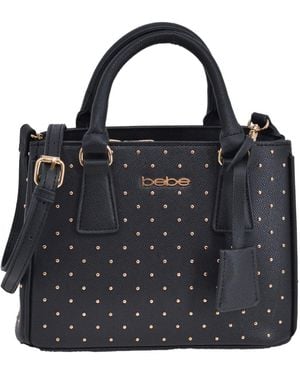 Bebe Sagan Studded Small Satchel Bag - Black