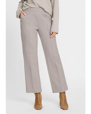 Olsen Mona Fit Stretch Check Trouser - White