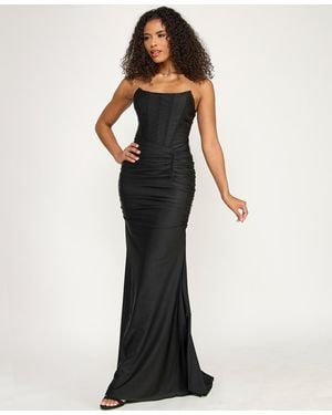 Emerald Sundae Ruched Corset Gown - White
