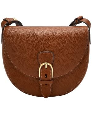 Fossil Everleigh Leather Small Flap Crossbody Bag - Brown