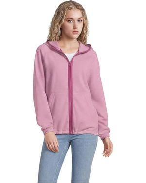 Lands' End Anyweather Raindefense Fleece Full Zip Jacket - Pink