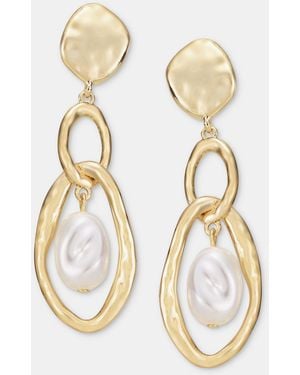 Style & Co. Imitation Orbital Double Drop Earrings - Metallic
