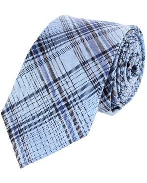 Trafalgar Leander Multi Striped Business Wool Blend Necktie - Blue