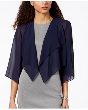 Alex Evenings Chiffon Cover Up - Blue