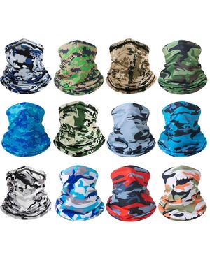 Piscifun 12pack Neck Gaiter Balaclava Uv Protection Breathable Outdoor Scarf Bandanas - Blue