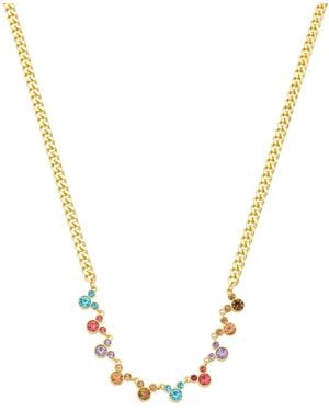Disney Crystal -tone Mickey Mouse Pendant Necklace - Metallic