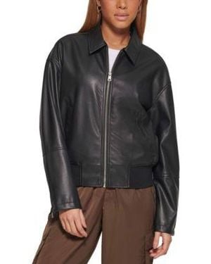 Levi's Levis Faux Leather Lightweight Bomber Jacket - Black
