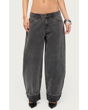 Edikted Kella Low Rise baggy Jeans - Gray