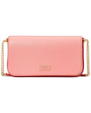 Kate Spade Serena Pop Trim Chain Leather Wallet - Pink