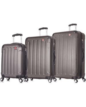 DUKAP Intely 3-pc. Hardside Tech luggage Set - Gray