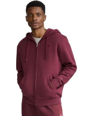 Champion Powerblend Fleece Zip Hoodie - Red