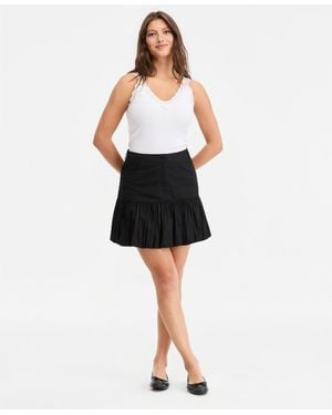 On 34th High Rise Drop Waist Bubble Mini Skirt - Black