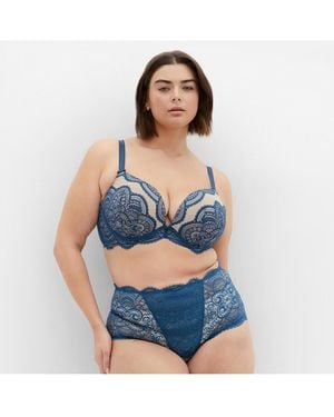 City Chic Plus Size Ophelia Push Up Bra - Blue