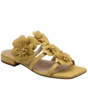 Charles David Caralynn Floral Flat Sandal - Metallic
