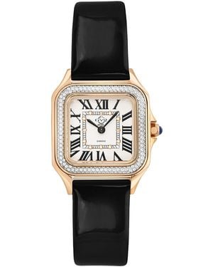 Gevril Milan Swiss Quartz Leather Watch 27.5mm - Black