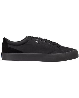 HUGO Boss Lace-up Round Toe Sneakers - Black