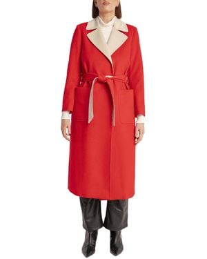 1982 Cashmere Belted Wrap Coat - Red