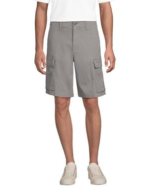 Lands' End Knockabout 10.5" Classic Fit Cargo Short - Gray
