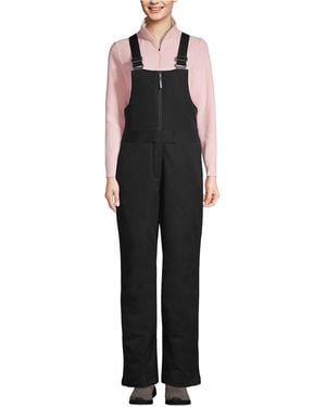 Lands' End Petite Expedition Waterproof Insulated Snow Bibs - Black