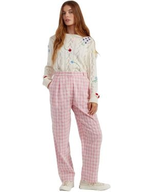 Chinti & Parker Gingham Pants - White
