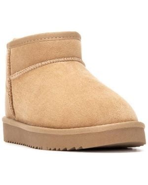 Xti Comfort Ankle Suede Booties By - Natural