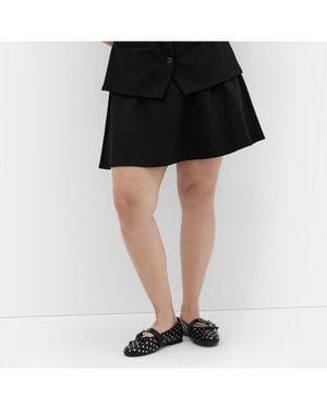 City Chic Peyton Ponte Skirt - Black