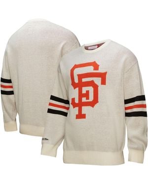 Mitchell & Ness San Francisco Giants Retro Pullover Sweater - White