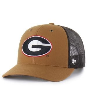 '47 X Carhartt And Georgia Bulldogs Trucker Adjustable Hat - Brown