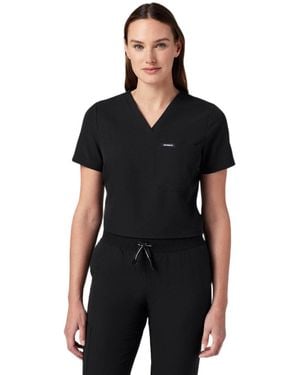 Jaanuu Rhena 1-pocket Slim V-neck Scrub Top - Black