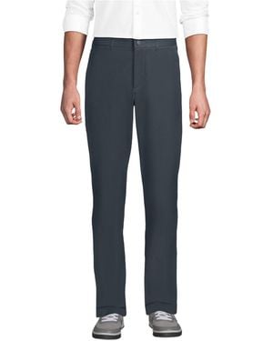 Lands' End Classic Fit Performance Pant - Blue
