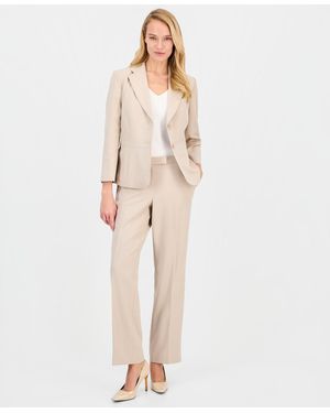 Le Suit Notch-lapel Mid-rise 2 Piece Pantsuit - Natural