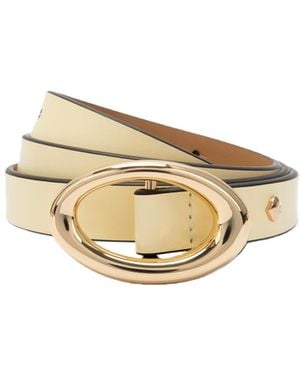 Kate Spade Oval Molten Buckle Belt - White