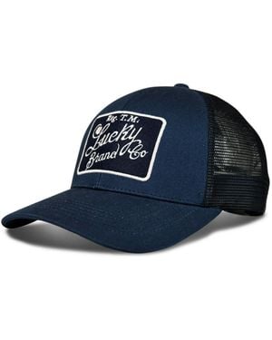 Lucky Brand Patch Trucker Cap - Blue