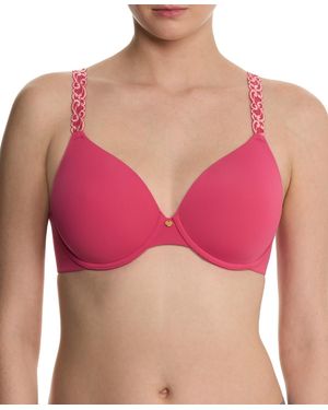 Natori Pure Luxe Custom Coverage Contour Underwire Bra 732080 - Red