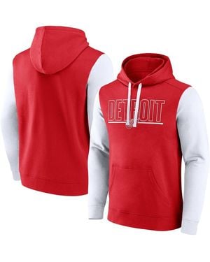 LOGO ATHLETIC Detroit Wings Deliver Fleece Pullover Hoodie - Red