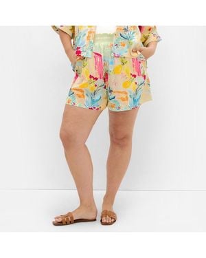 City Chic Sorrento Print Short - Multicolor