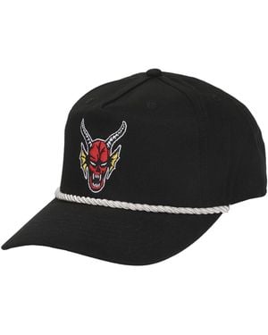Stranger Things Hellfire Club Demon Head Retro Grandpa Snapback Hat - Black
