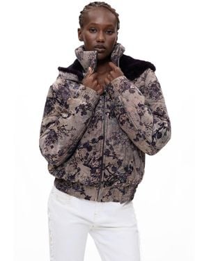 Desigual Short Padded Coat - Brown