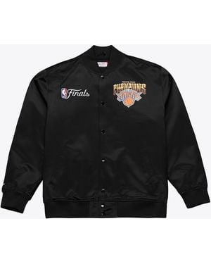 Mitchell & Ness New York Knicks 2026 Nba Finals Champions Satin Full-snap Jacket - Black